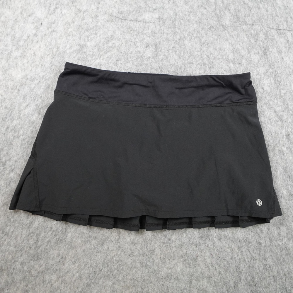 Lululemon Skirt Women 6 Black Pleated Athletic Tennis Golf Active Mini Skort